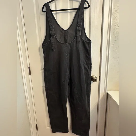 Free People We The Free High Roller Jumpsuit Mineral Wash Black NWOT Size M - Picture 12 of 16